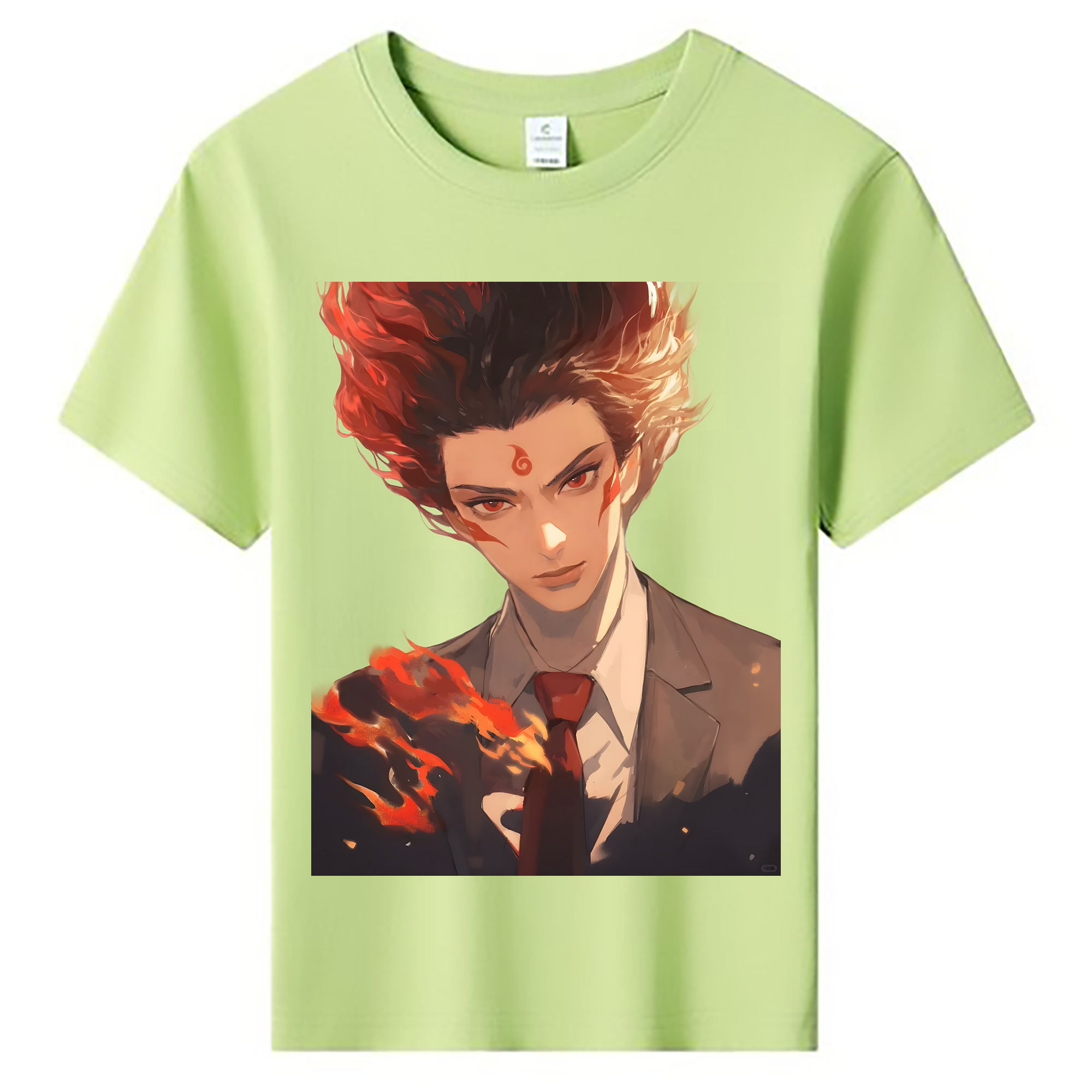 （画像用） Ne Zha 2 ナタ 魔童の大暴れ 綿100％キッズTシャツ（フロントプリント）
